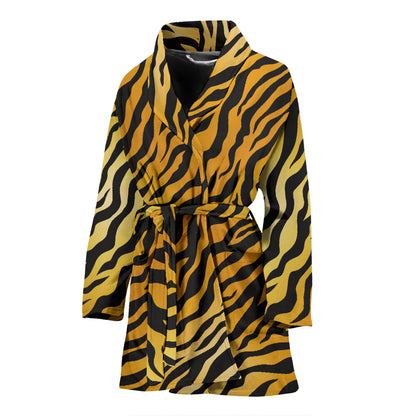 Tiger Print Design LKS302 Women Bathrobe