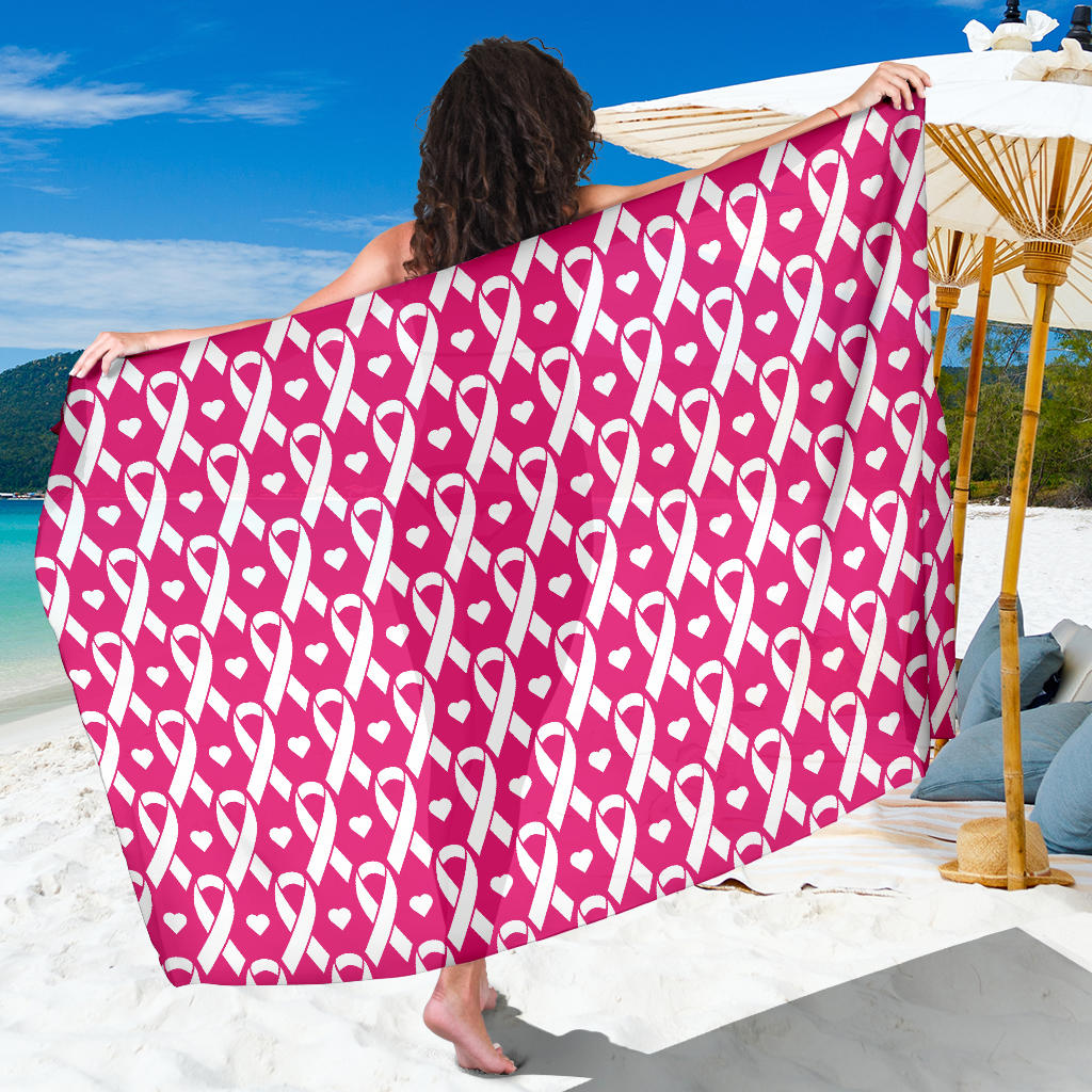 Breast cancer Pattern Print Design 05 Sarong Pareo Wrap