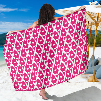 Breast cancer Pattern Print Design 05 Sarong Pareo Wrap