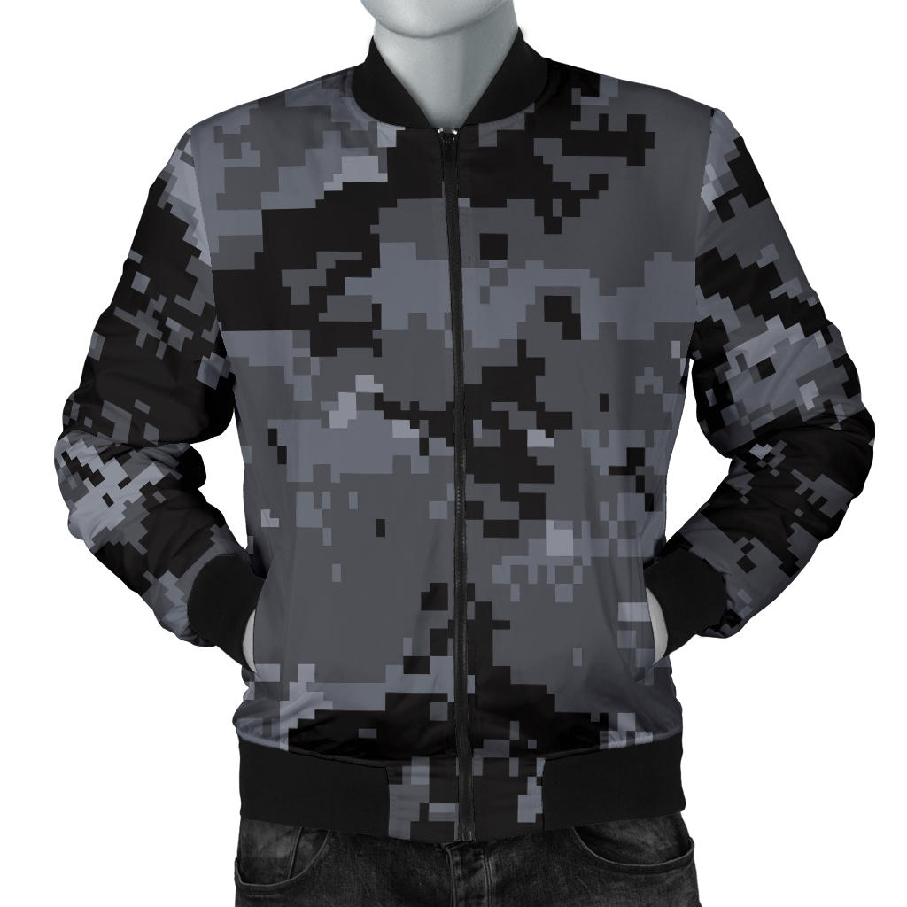 ACU Digital Black Camouflage Men Bomber Jacket