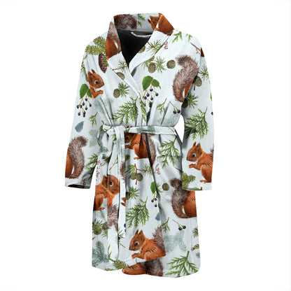 Squirrel Print Design LKS308 Men Bathrobe