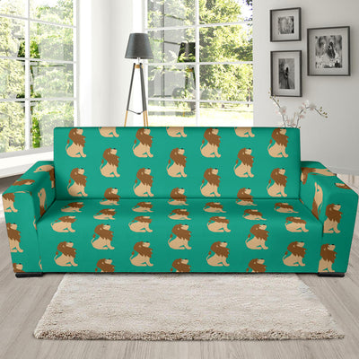 Lion Pattern Print Design 02 Sofa Slipcover