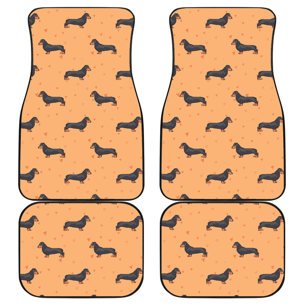 Dachshund Draw Print Pattern Car Floor Mats Front Back