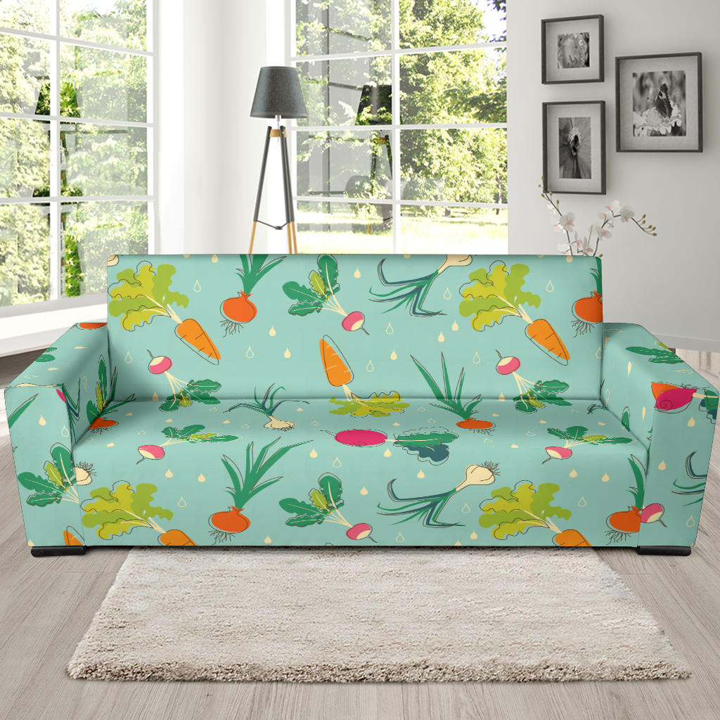 Radish Pattern Print Design A01 Sofa Slipcover