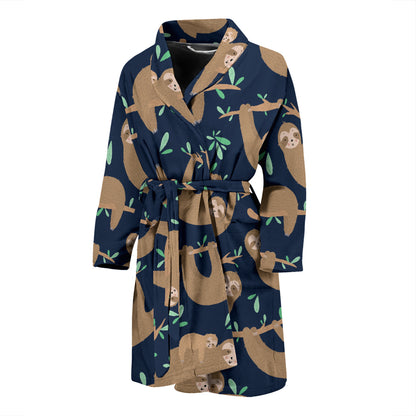 Sloth Print Design LKS307 Men Bathrobe