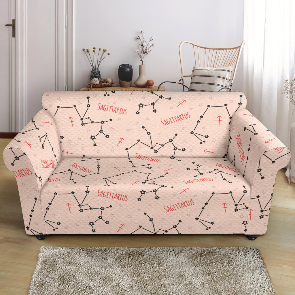 Sagittarius Star Print Design LKS302 Loveseat Couch Slipcover