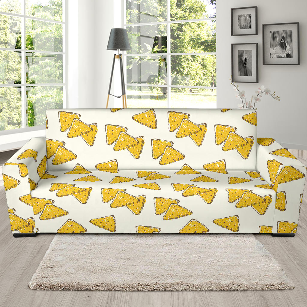 Nachos Pattern Print Design A01 Sofa Slipcover