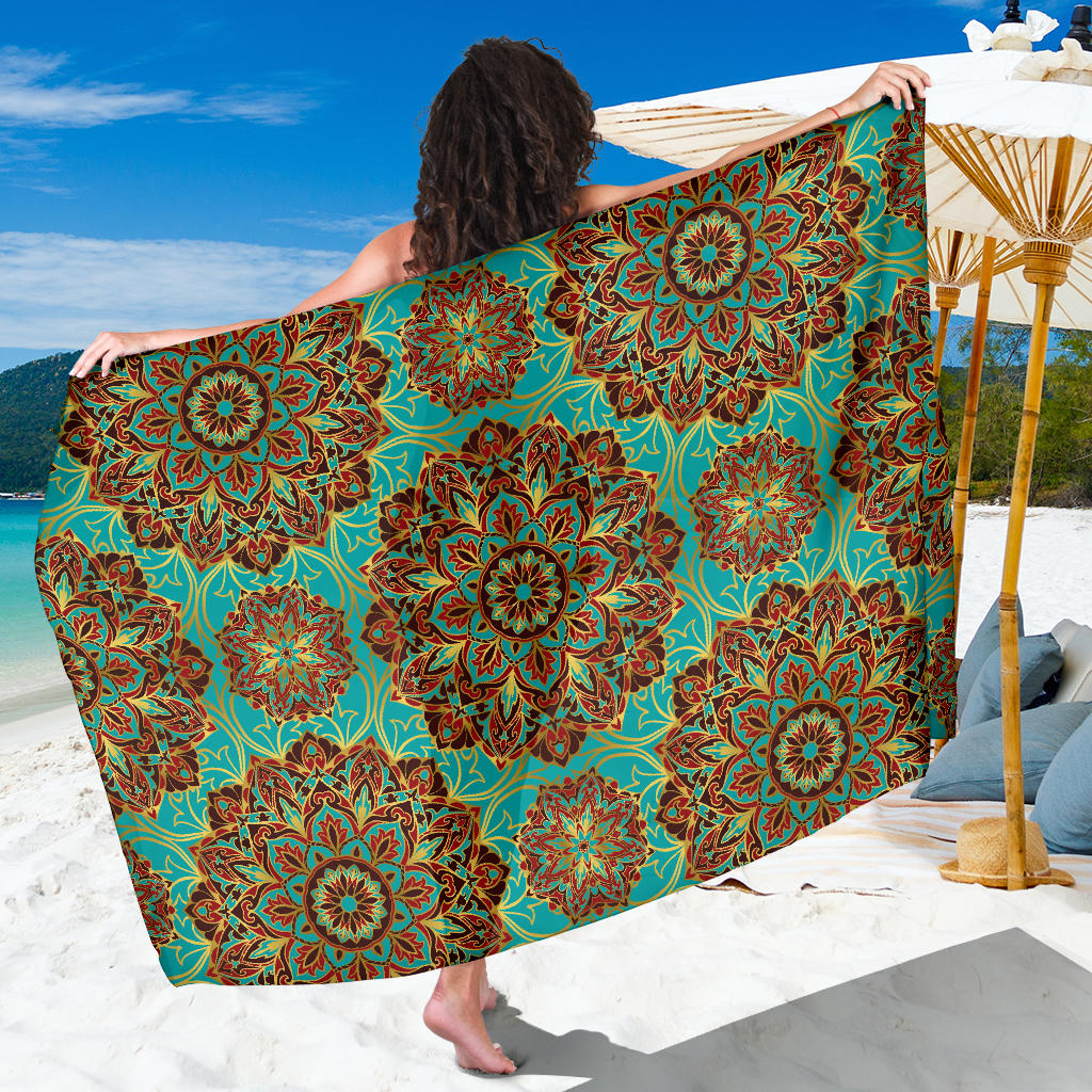 Medallion Pattern Print Design 02 Sarong Pareo Wrap