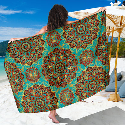 Medallion Pattern Print Design 02 Sarong Pareo Wrap
