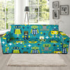 Robot Pattern Print Design A02 Sofa Slipcover