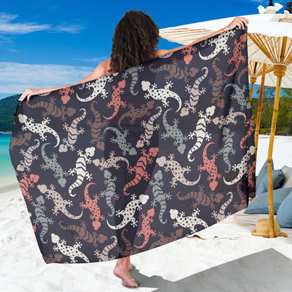 Gecko Pattern Print Design 02 Sarong Pareo Wrap