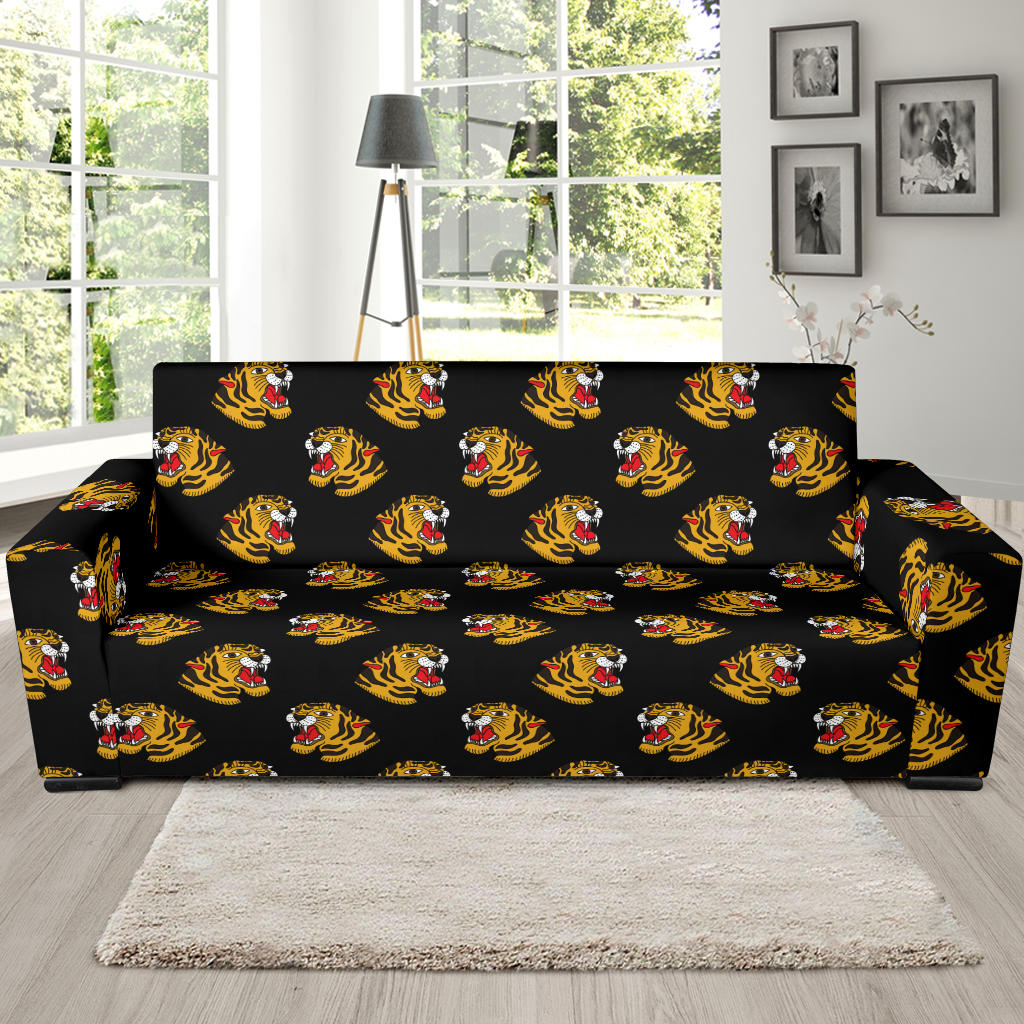 Tiger Head Print Design LKS306 Sofa Slipcover