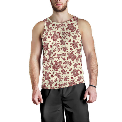 Polynesian Tattoo Turtle Themed Men Tank Top
