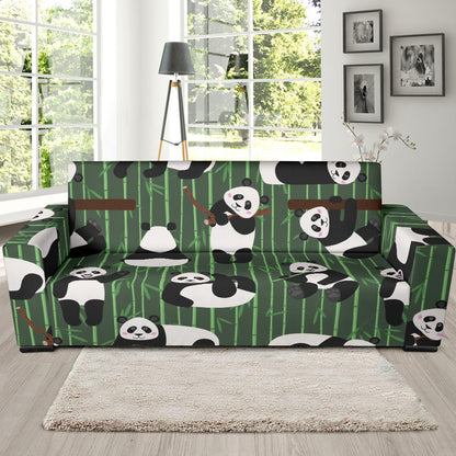Panda Pattern Print Design A04 Sofa Slipcover