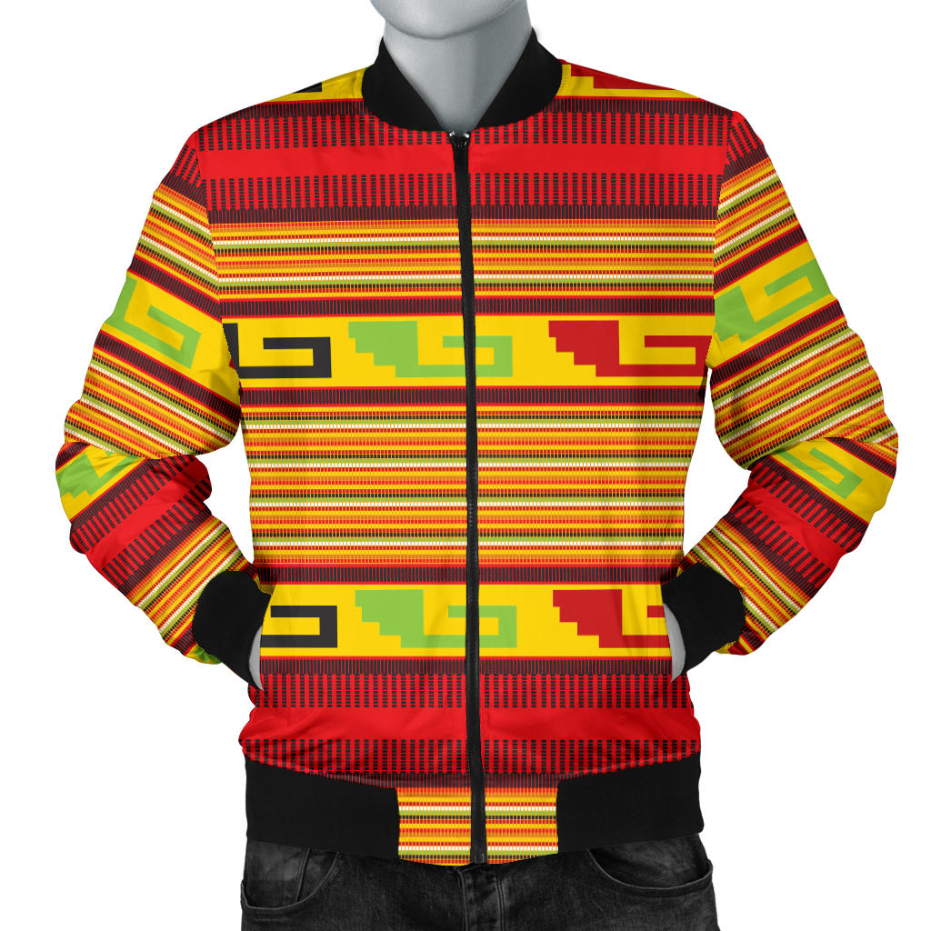Mexican Blanket Ornament Print Pattern Men Bomber Jacket