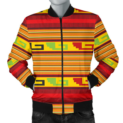 Mexican Blanket Ornament Print Pattern Men Bomber Jacket