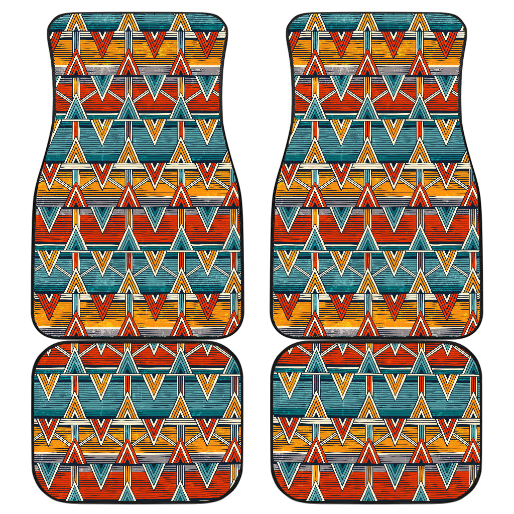 Kente Print African Design Themed Car Floor Mats Front Back