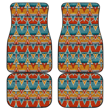 Kente Print African Design Themed Car Floor Mats Front Back