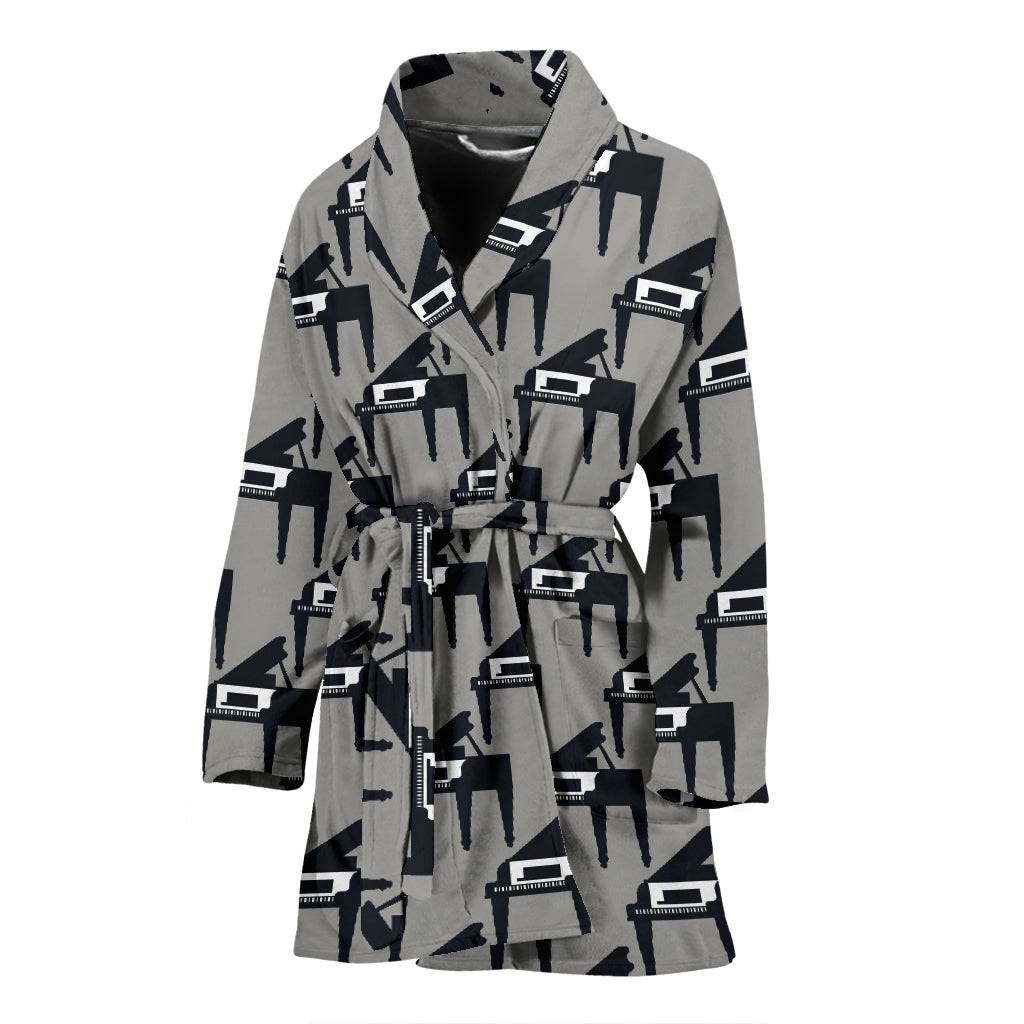 Piano Print Design LKS404 Women Bathrobe