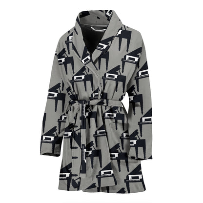 Piano Print Design LKS404 Women Bathrobe