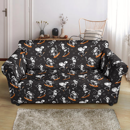 Skateboard With Skeleton Print Design LKS303 Loveseat Couch Slipcover