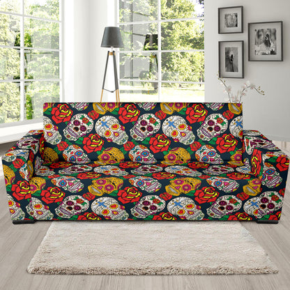 Sugar Skull Print Design LKS306 Sofa Slipcover
