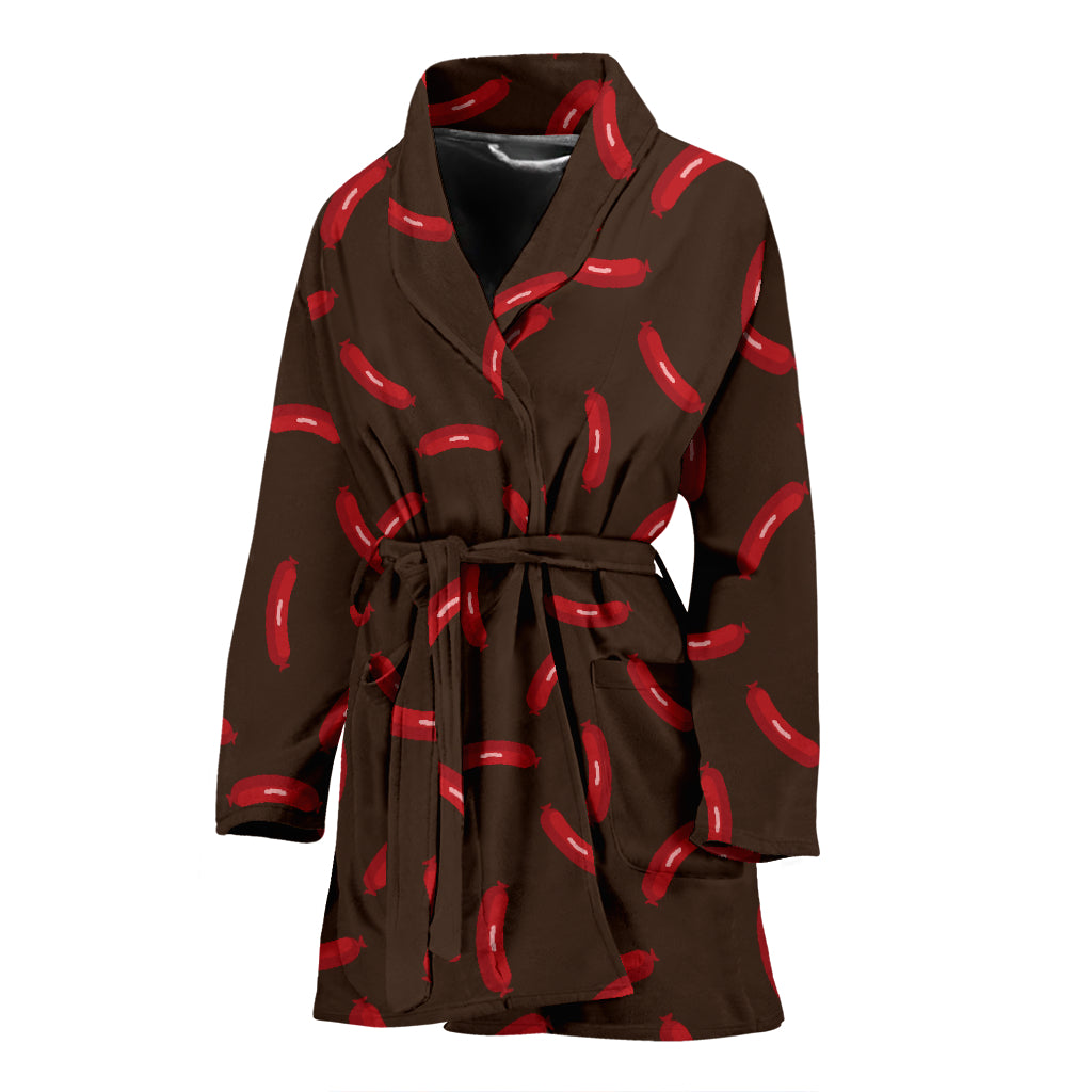 Sausage Print Design LKS302 Women Bathrobe