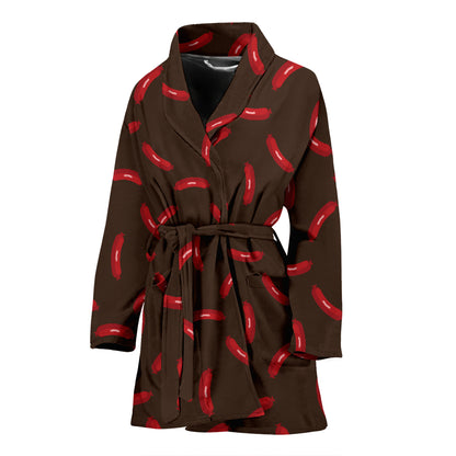 Sausage Print Design LKS302 Women Bathrobe