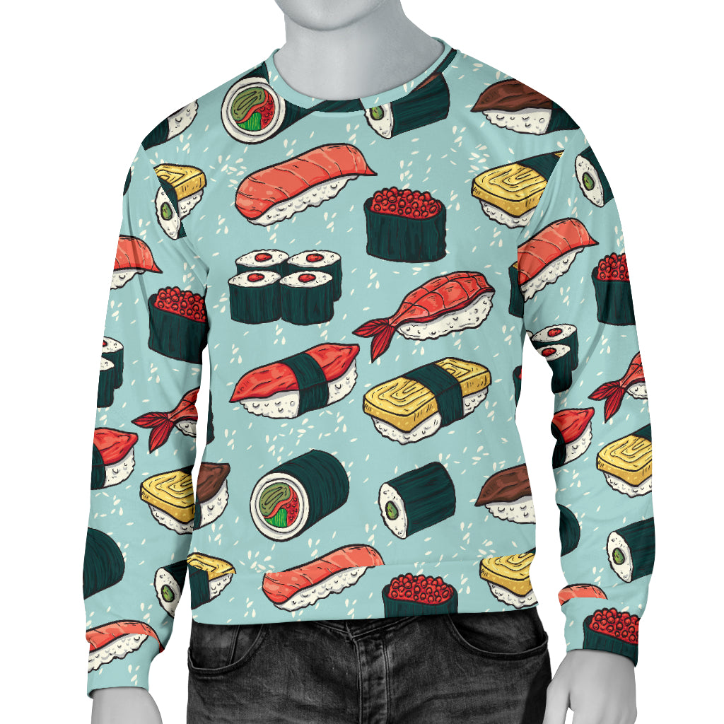 Sushi Pattern Design Men Long Sleeve Sweatshirt