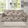 Pug Pattern Print Design A04 Sofa Slipcover