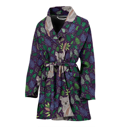 Koala Pattern Print Design 06 Women Bathrobe