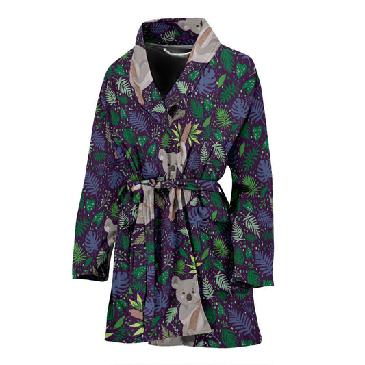 Koala Pattern Print Design 06 Women Bathrobe