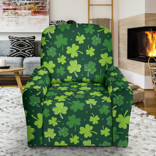 Clover Pattern Print Design 02 Recliner Slipcover with Pocket