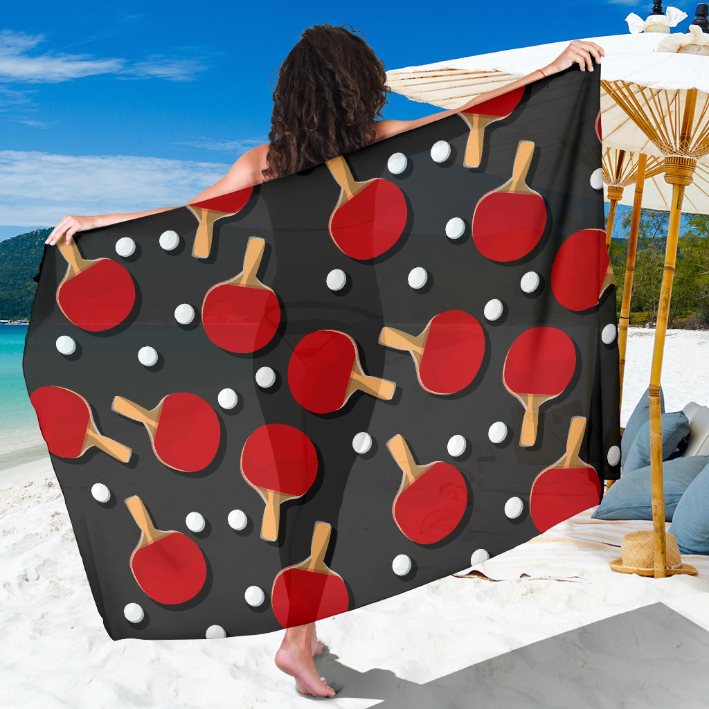 Ping Pong Pattern Print Design A05 Sarong Pareo Wrap