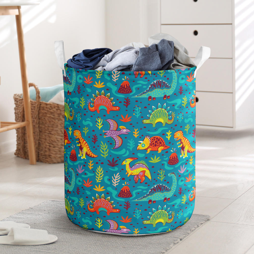 Dinosaur Cartoon Style Laundry Basket
