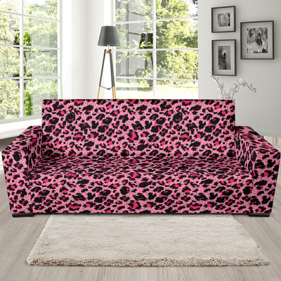 Cheetah Pink Pattern Print Design 01 Sofa Slipcover