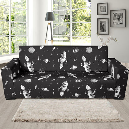 Space Rocket Print Design LKS303 Sofa Slipcover