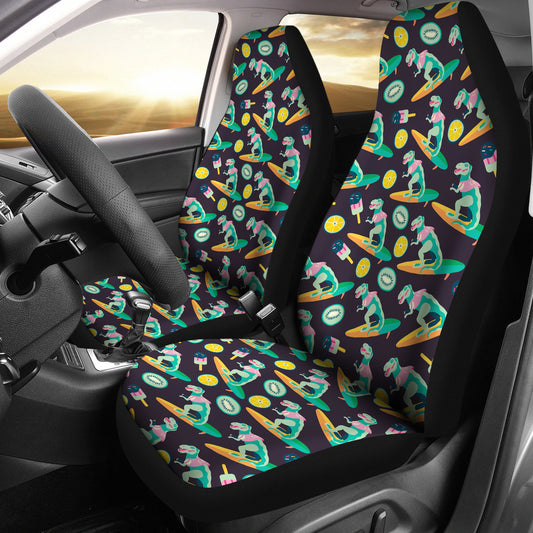 Surfboard T Rex Print Design LKS301 Car Seat Covers