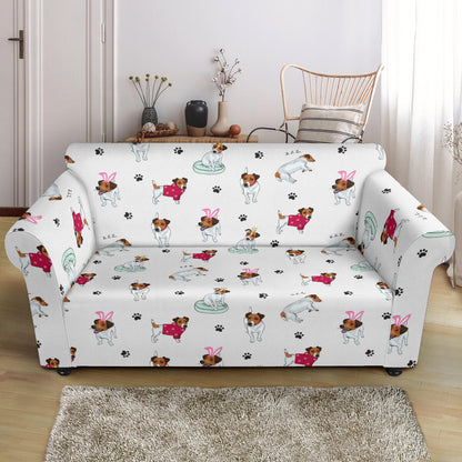 Russell Terriers Print Design LKS308 Loveseat Couch Slipcover
