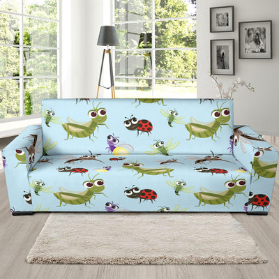 Ladybug Pattern Print Design 01 Sofa Slipcover