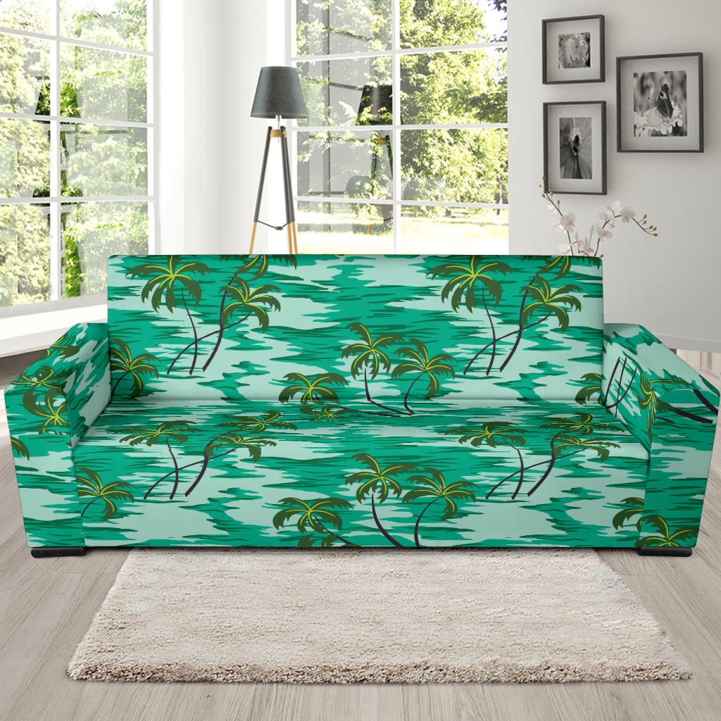 Palm Tree Pattern Print Design A01 Sofa Slipcover