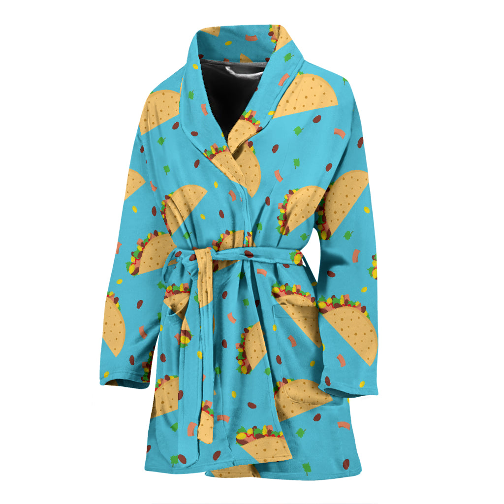 Taco Print Design LKS303 Women Bathrobe