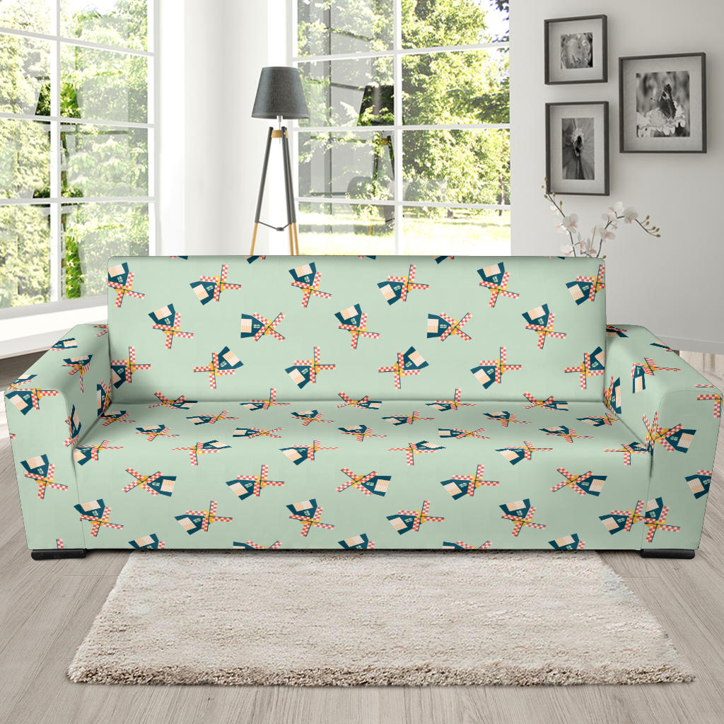 Windmill Pattern Print Design 02 Sofa Slipcover