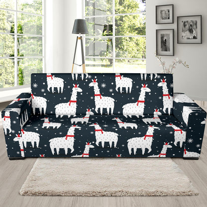 Alpaca Pattern Print Design 04 Sofa Slipcover