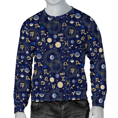 ZodiacThemed Design Print Men Long Sleeve Sweatshirt