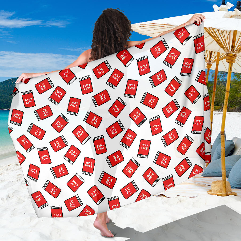 Bible Pattern Print Design 03 Sarong Pareo Wrap