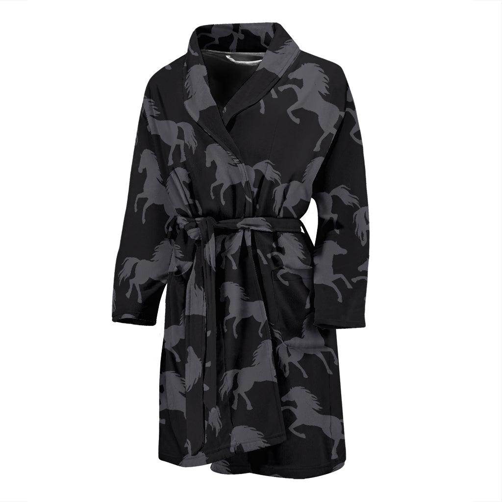 Horse Print Design LKS305 Men Bathrobe