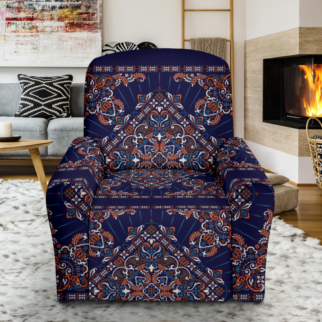 Bandana Print Design LKS3012 Recliner Slipcover with Pocket