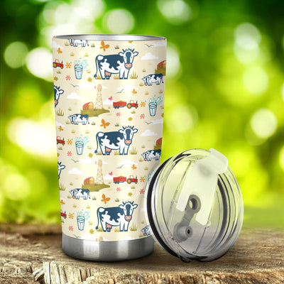 Cow Farm Design Print Tumbler