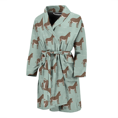 Donkey Print Design LKS402 Men Bathrobe